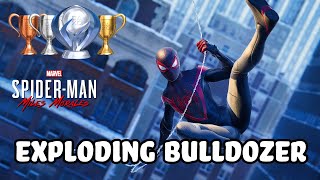 SpiderMan Miles Morales Trophy Guide EXPLODING BULLDOZER  FULL PLATINUM TROPHY GUIDE [upl. by Arndt]