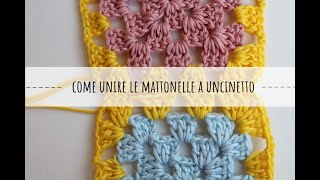 Come unire le mattonelle granny  tutorial uncinetto [upl. by Savell552]