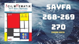 ACİL MATEMATİK AYT ÇÖZÜMLERİ SAYFA  268269270 2019 [upl. by Stilwell356]