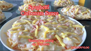 Homemade Spaghetti Carbonara SaucePano gumawa ng simpleng Carbonara pinoy pinoyabroad viral [upl. by Ater239]