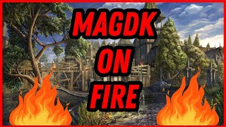 ESO PvP  MagDK Set ABLAZE in BGs  Battleground Chronicles [upl. by Geminius454]