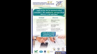 Aplicación de la normatividad contable y de auditoría perspectivas México y El Salvador [upl. by Retsae386]