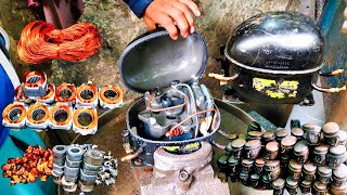 Fridge Compressor  Compressor Recycle Process  How To Repair Fridge Compressor [upl. by Nraa]