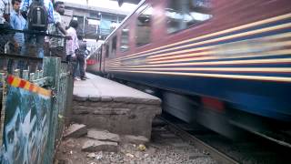 Indias First Class Royal Maharaja Express Speeding Through Crowded Kurla Station Central Railways [upl. by Atla]