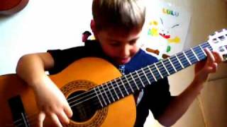 Pièce pour enfants débutants  Guitare classique  Étude D Aguado [upl. by Kissner]