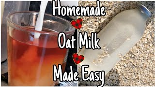 HOW TO MAKE OAT MILK  not slimy  secret trick [upl. by Aihc]