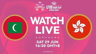 Maldives v Hong Kong China  Full Basketball Game  FIBA U18 Womens Asia Cup 2024  Divison B [upl. by Spearman190]