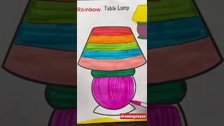 DIY Rainbow 🌈🌈 Table Lamp 😱 Art art shorts ytshorts diy kids [upl. by Leumas]