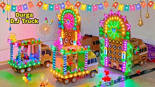 DIY Mini DJ Gauri Ganpati Trolley Big DJ Truck  Durga Pooja DJ Loading New Kaali Visarjan DJ Truck [upl. by Peria]