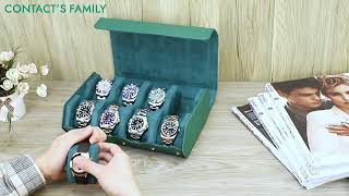 Saffiano Leather Watch Box 8 Slots Green [upl. by Oreste97]