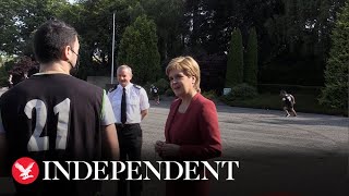 Nicola Sturgeon visits new Police Scotland training academy [upl. by Aihsekel]