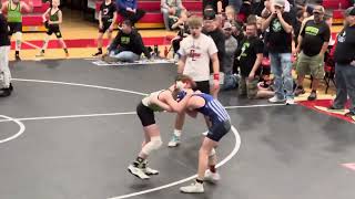 Grant’s 3rd Match Casselton Quad Wrestling Tournament [upl. by Nahshu]