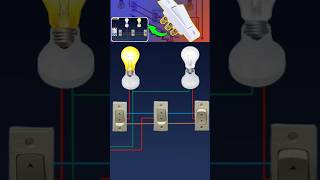 Staircase Wiring 2 Bulb 3 Switch Controls Connection staircasewiring twowayswitchconnection short [upl. by Gunar]