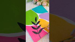 Easy colorful canvas painting diy painting canvaspainting shorts shortvideo short minicanvas [upl. by Acimot768]