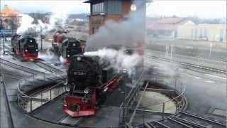 Brockenbahn Impressionen Winterdampf zum Brocken [upl. by Htidirem]