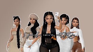 5 female imvu outfits 🤎 [upl. by Fauver743]