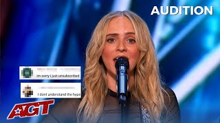 Youtuber Madilyn Bailey TROLLS Her Haters With quotHate Commentsquot Song on Americas Got Talent [upl. by Muns473]