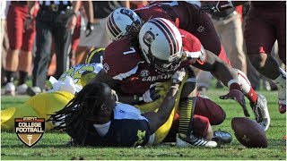 Jadeveon Clowney unleashes vicious hit vs Michigan in 2013 Outback Bowl  ESPN Archives [upl. by Forrest10]