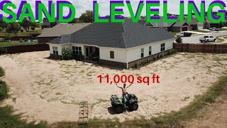 TOP DRESSING and LEVELING with SAND  Back Yard [upl. by Dag]