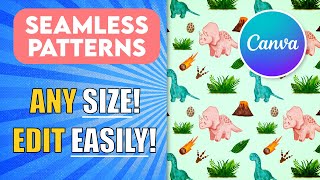 EASY Seamless Patterns in Canva [upl. by Asuncion]