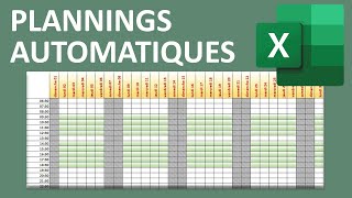 Créer des calendriers et plannings automatiques avec Excel [upl. by Elleniad]