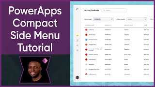 How to create a Modern Compact Side Menu in PowerApps [upl. by Clintock654]