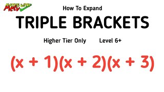 Easy Method For Expanding Triple Brackets GCSE Maths Revision amp Questions [upl. by Narok]