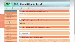 ODS to XLS Conversion Online [upl. by Devlin]