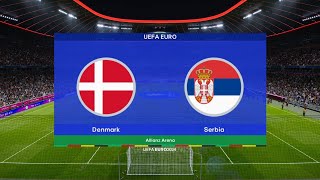 DANIA  SERBIA EURO 2024  SYMULACJA [upl. by Enyalahs781]