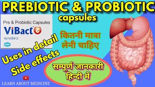 Prebiotic and Probiotic capsules  Vibact capsules uses side effects LEARN ABOUT MEDICINE [upl. by Cordelie]