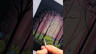 Gouache painting foryou forestpainting gouache art paintingtechniques shorts [upl. by Abla935]