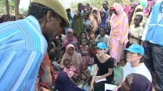 Angelina Jolie Visits UNHCR Operation in Dadaab Kenya [upl. by Nylinej7]