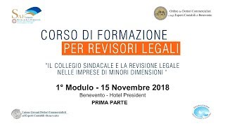 1° Modulo  prima parte  Corso di Formazione per Revisori Legali [upl. by Ynohtnakram]