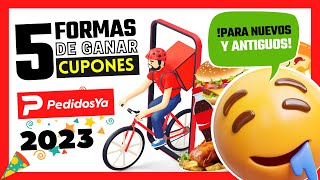 🍕 Top 5  Como GANAR CUPONES de DESCUENTO GRATIS en PEDIDOSYA 2023 para clientes NUEVOS y ANTIGUOS [upl. by Nodnrb353]