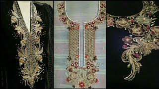 Latest And Beautiful Zardozi EmbroideryDunlapTill aNaghSequin Embroidery Dress Design [upl. by Yoreel]