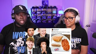 Kidd and Cee Reacts To British Highschoolers react to British Food Memes [upl. by Atikaj746]