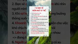 7 Bí mật về ngôn ngữ cơ thể doisong songkhoe baihoccuocsong xuhuong reels [upl. by Solrak]