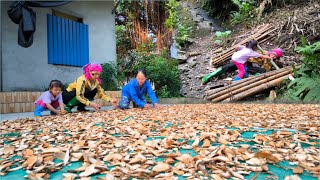 After finding firewood to sell the mother and daughter helped the woman dry medicinal herbs [upl. by Heather]