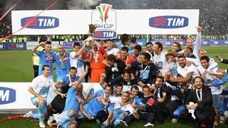 Finale FiorentinaNapoli ad azzurri la 5 Coppa Italia Scontri e spari fuori stadio 10 i feriti [upl. by Cleo]