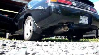 kakimoto full 3 inch exhaust3 inch test pipe on stock ka24de 240sx 95 [upl. by Anniram]