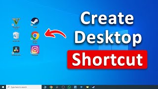 How To Create Shortcut on Desktop Windows 10 [upl. by Ellebana]