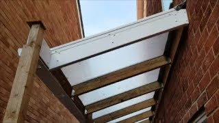 Making a quotlean toquot roof for a walkway  Part 1 [upl. by Maudie]