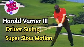 Harold Varner III Driver Swing in Super Slow Motion face on [upl. by Bridwell]