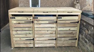 How to build a triple wheelie bin store  Simple DIY project [upl. by Tab229]