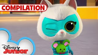 Bitsys Vlogs  Part 2  Compilation  SuperKitties  disneyjr [upl. by Adnofal]