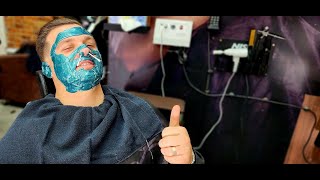 💈 ASMR BARBER  Man waxing face  full face waxing for man [upl. by Pegasus729]