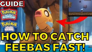 How to catch Feebas FAST in Pokemon Guide Brilliant Diamond Shining Pearl [upl. by Bernadette]