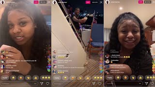 Reginae On Baecation With Yfn Lucci  Instagram Live [upl. by Leyla233]