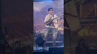 Dimash playing dombra at Olzhass concert [upl. by Paza]