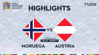 HIGHLIGHTS  Noruega vs Austria  UEFA Nations League 2024  TUDN [upl. by Calida81]